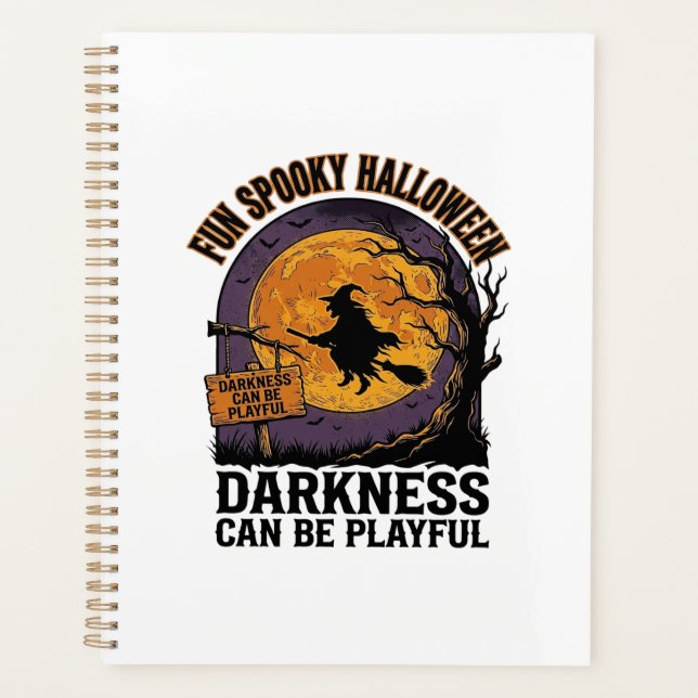 Chemise Halloween Darkness Design Lune Sorcière Vi (Devant)