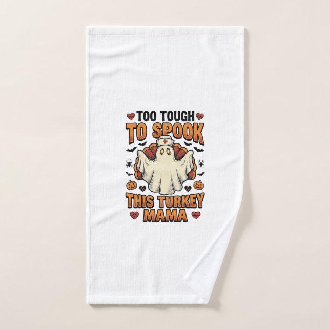 Chemise Halloween de maman dinde avec fantôme d'in (Serviette à main)