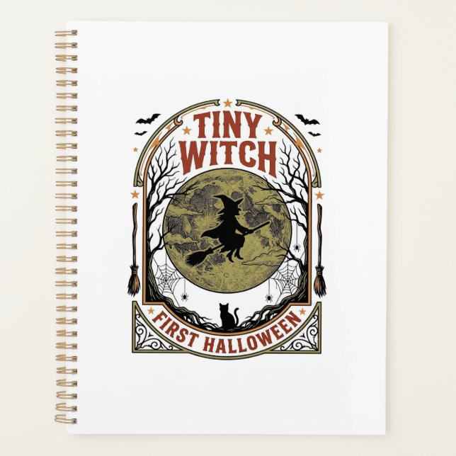 Chemise Halloween de sorcière bébé pour la premièr (Devant)