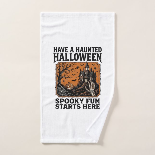 Chemise Halloween ensorcelée Conception de fête vi (Serviette à main)