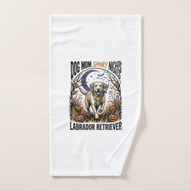 Chemise Halloween Labrador Vintage Graphique Maman (Serviette à main)