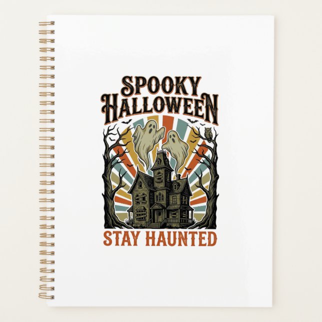 Chemise Halloween Maison Hantée avec Fantôme Vinta (Devant)
