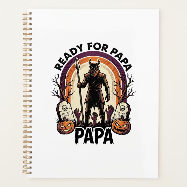 Chemise Halloween Papa Vintage Cimetière Coucher d (Devant)