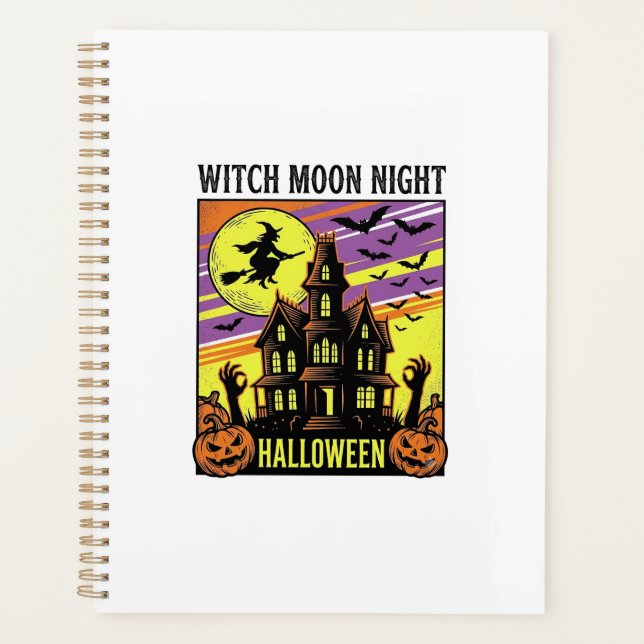 Chemise Halloween Sorcière Maison Hantée Nuit_ (Devant)