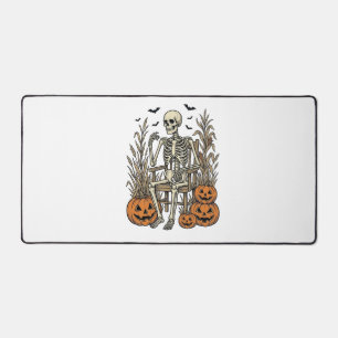 Chemise Halloween squelette vintage et citrouilles
