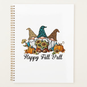Chemise Happy Fall Y all Gnome Léopard Citrouille