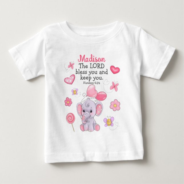 Chemise Haut avec Nom Personnalisé Fille Mignonne  (Devant)