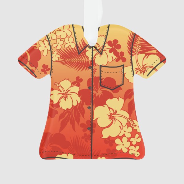 Chemise hawaïenne de Flora de ketmie de mélange de (devant)