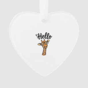 Chemise Hello Giraffe Gravure Vintage Animal Migno