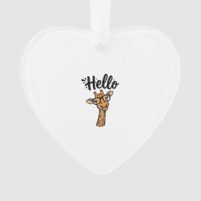 Chemise Hello Giraffe Gravure Vintage Animal Migno (devant)
