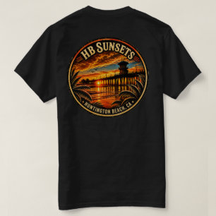 Chemise Huntington Beach Pier Sunset T-Shirt