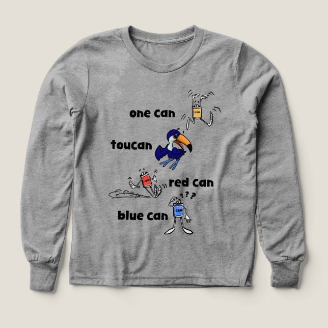 Chemise LS One Can Toucan Rouge Can Bleu Can Garço (Motif recto)