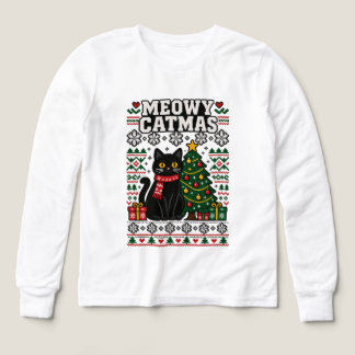 Chemise Meowy Catmas drôle de Noël pour chat à man