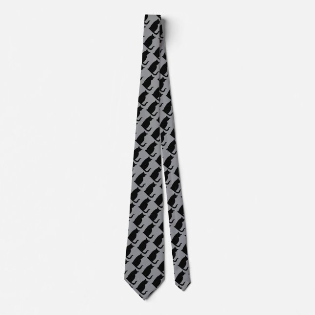 Chemise noire Accessoire Cravate gris (Devant)
