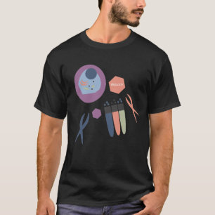 Chemise noire T-shirt de laboratoire de biologie d