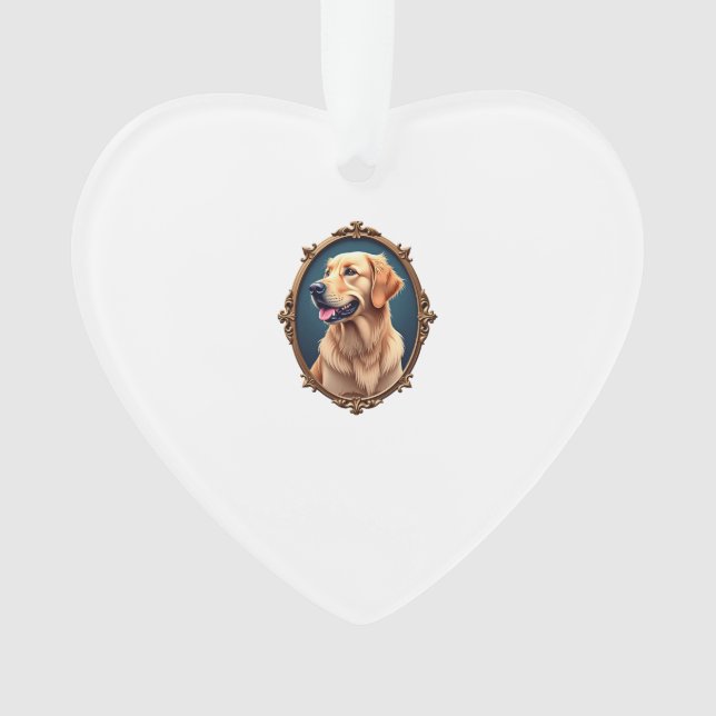 Chemise ovale cameo au Golden Retriever patriotiqu (devant)