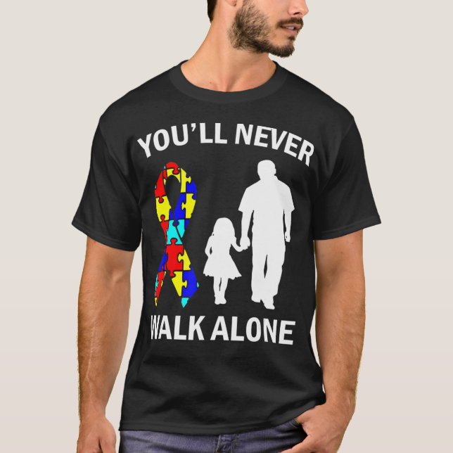 Chemise Papa Autisme - T-Shirt Père Autisme Et Fil (Devant)
