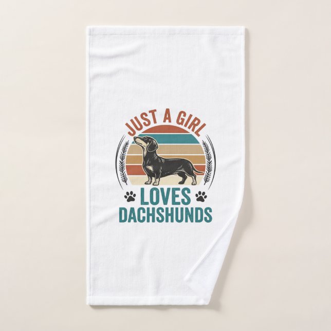 Chemise pour amateur de teckel Graphique de chien  (Serviette à main)