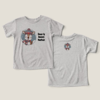 Chemise pour bébé Adorable Cerf avec nom modifiabl