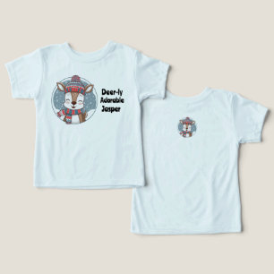 Chemise pour bébé Adorable Cerf avec nom modifiabl