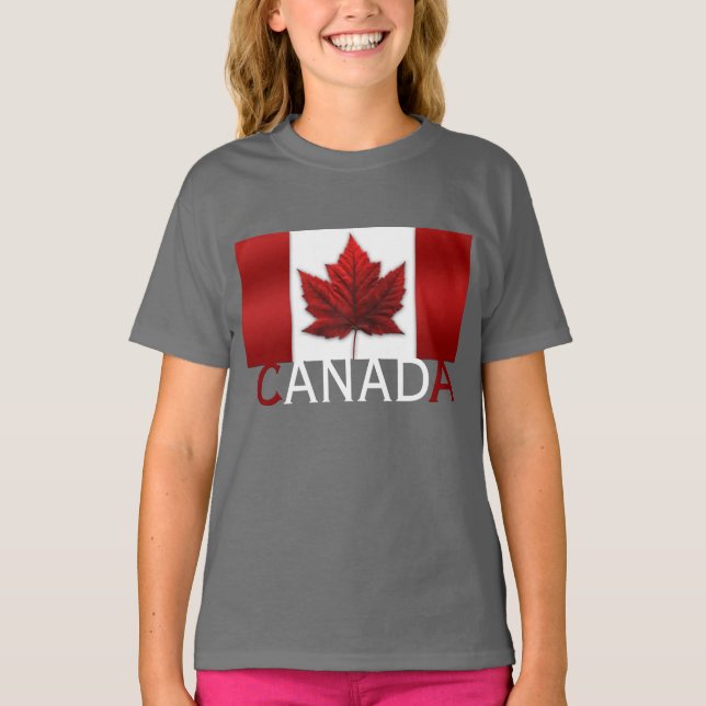 Chemise pour enfants drapeau du Canada T-shirts so (Devant)