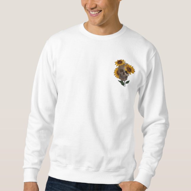 Chemise / Pullover Crâne et Tournesol – Flore Goth (Devant)