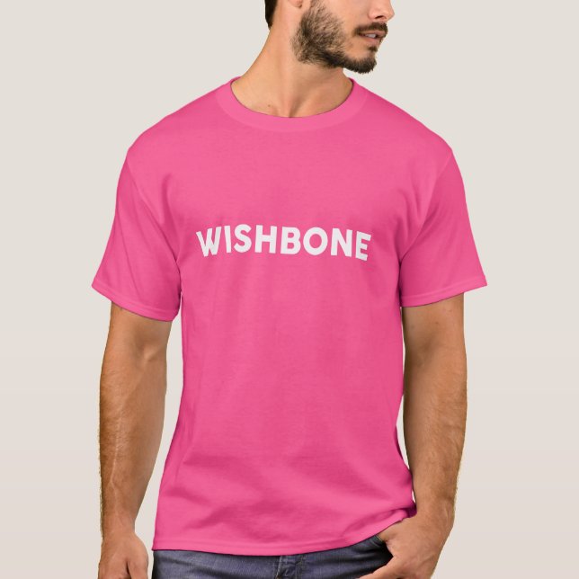 Chemise Qui Dit WISHBONE T-shirt Simple Thanksgivi (Devant)