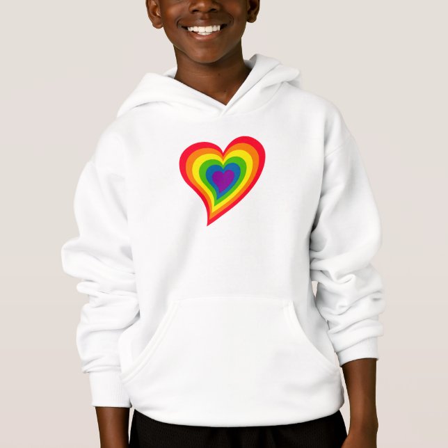Chemise Rainbow Heart - choisir style et couleur (Devant)