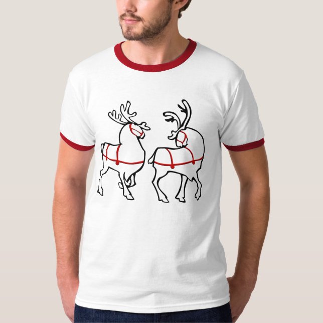 Chemise Reindeer Festive T-shirts et cadeaux de No (Devant)
