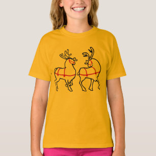 Chemise Reindeer T-shirts bio de Noël Girl