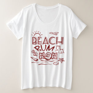 Chemise Retro Beach Bum Maman/maman T-shirt