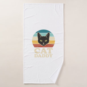 Chemise Rétro Crépuscule Chat Noir Vintage Cat Dad