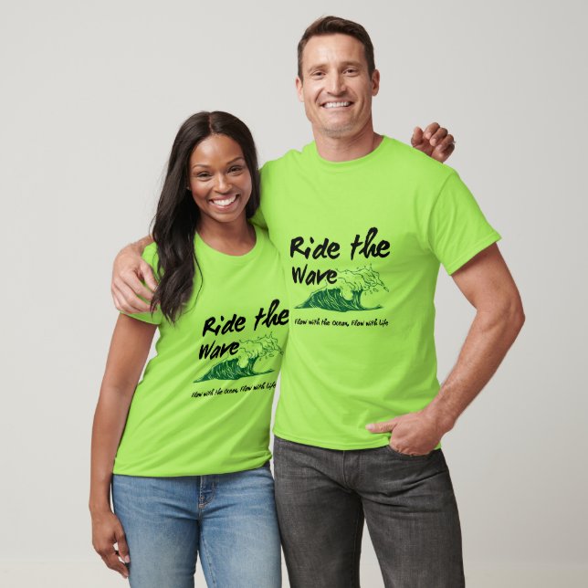 Chemise Ride The Wave ! T-shirt graphique avec vag (Unisexe)