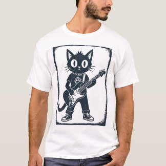 Chemise Rock Star Chat, TShirt Vintage Chaton Y2K