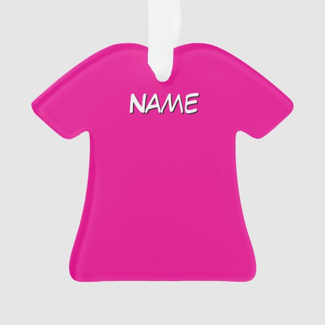 Chemise rose personnalisée avec nom  (devant)