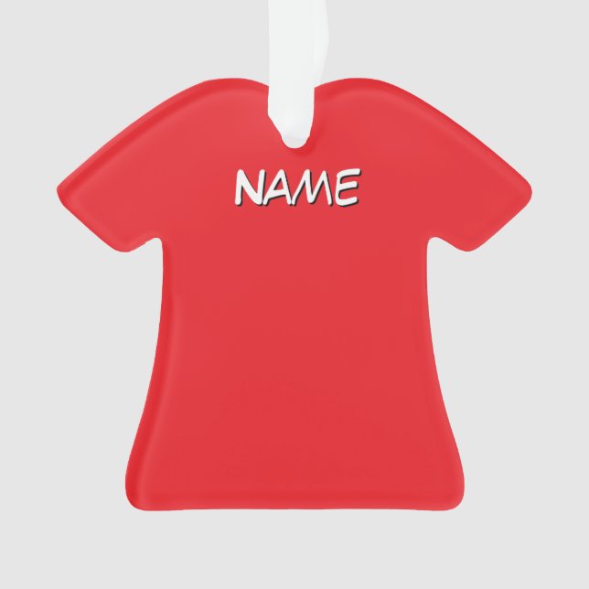 Chemise rouge personnalisée avec nom  (devant)