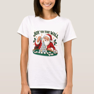 Chemise Santa Mahjong Joie pour le mur T-shirt de