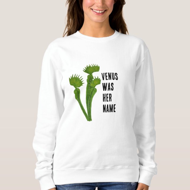 Chemise sweat féministe attrape-mouche de Vénus (Devant)