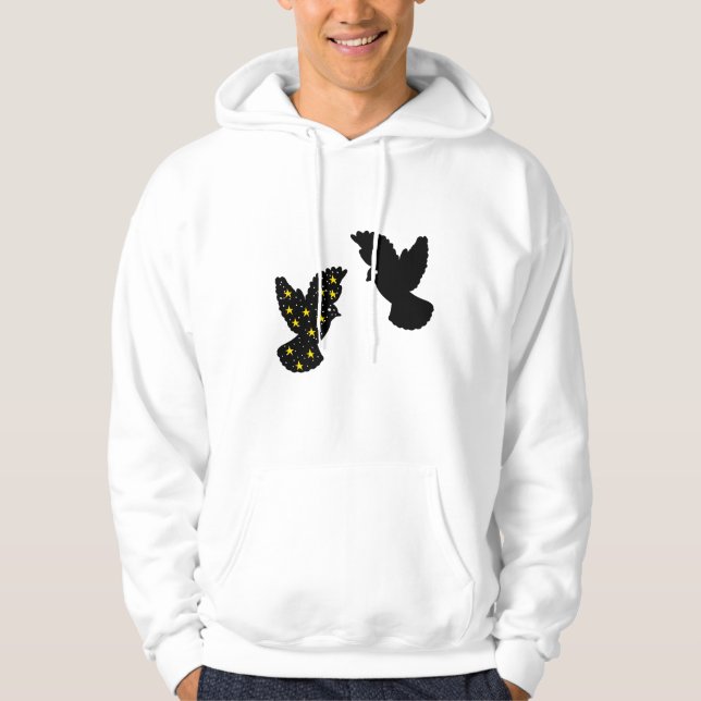 Chemise sweat galaxie Deux Oiseaux – Identité spir (Devant)