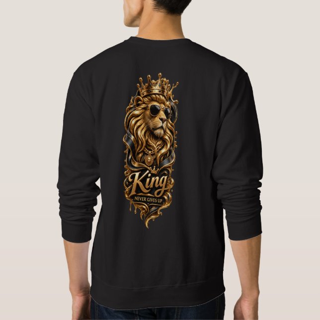 Chemise sweat Lion Couronné Roi (Dos)