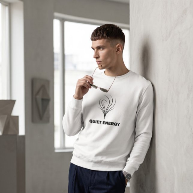 Chemise sweatshirt blanche minimaliste | Abstrait (Créateur téléchargé)