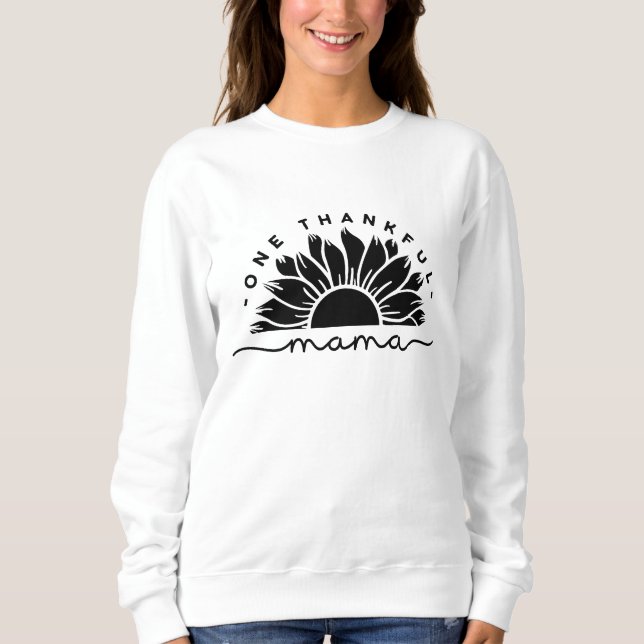 Chemise sweatshirt typographie Une Maman Reconnais (Devant)