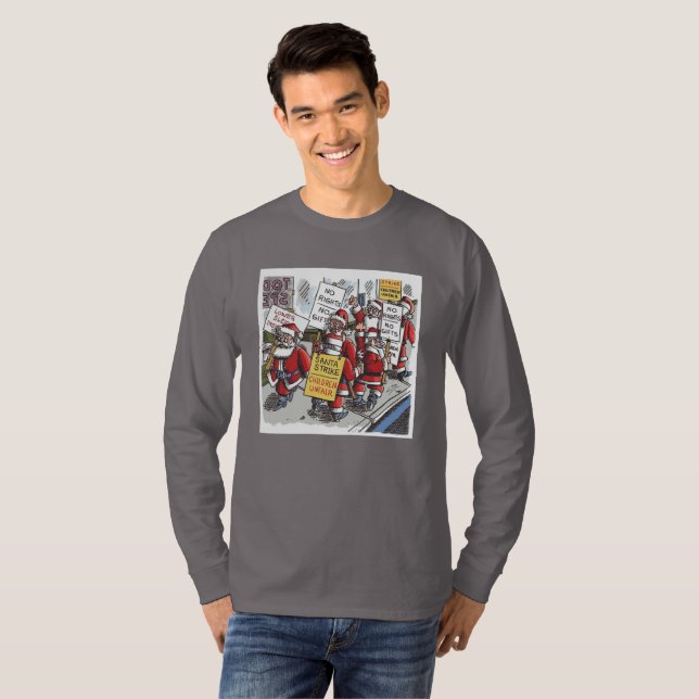 Chemise T-shirt à manches longues grise fumée de g (Devant entier)