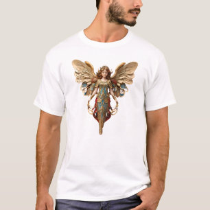 Chemise T-shirt à Ornement d'Ange de Style Vintage