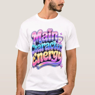 Chemise T-Shirt à texte bulle Rétro Y2K Énergie de