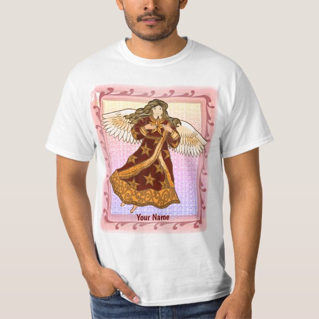 Chemise T-shirt Ange Étoile de Noël (Devant)