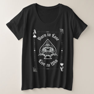 Chemise T-Shirt avec Carte à Jouer As de Pique