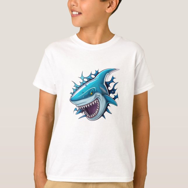 Chemise T-Shirt avec logo de requin (Devant)
