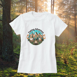 Chemise T-Shirt Aventure de Pêche/Campage pour Dam