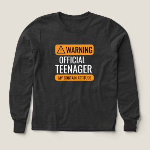 Chemise T-shirt Avertissement Adolescent Officiel